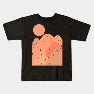 Peach Fuzz Hills Kids T-Shirt